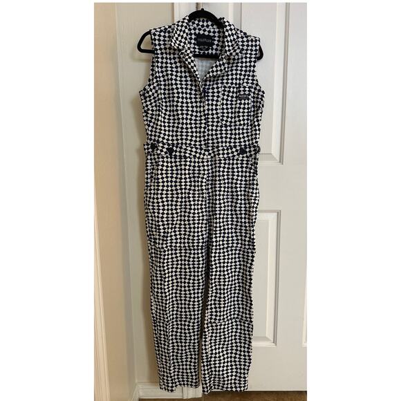 Wildfang The Essential Sleeveless High Waisted Coverall Large Jumper Jumpsuit - Picture 2 of 10